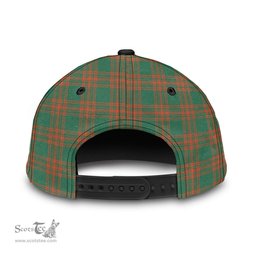 Scottish Menzies Green Ancient Clan Tartan Tartan Cap - Crest Classic Scottish Plaid Tartan Plaid