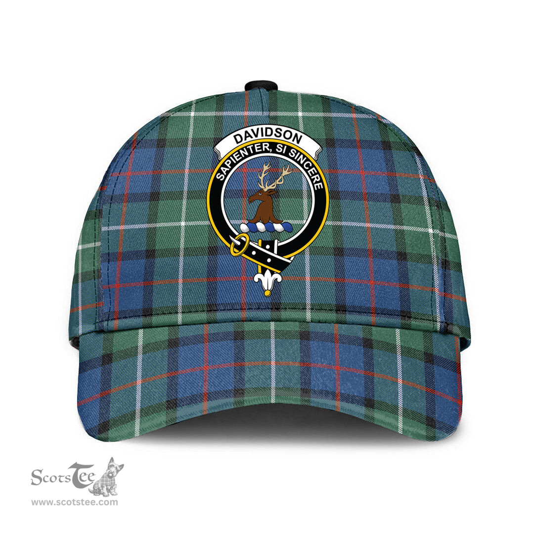 Scottish Davidson of Tulloch Clan Tartan Tartan Cap - Crest Classic Scottish Plaid Tartan Plaid