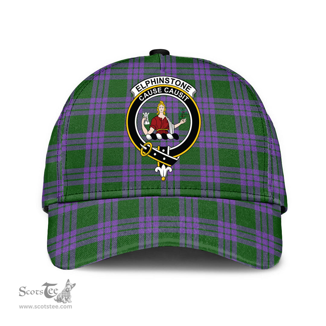 Scottish Elphinstone Clan Tartan Tartan Cap - Crest Classic Scottish Plaid Tartan Plaid