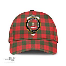 Scottish Erskine Modern Clan Tartan Tartan Cap - Crest Classic Scottish Plaid Tartan Plaid