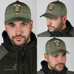 Scottish Menzies Green Ancient Clan Tartan Tartan Cap - Crest Classic Scottish Plaid Tartan Plaid