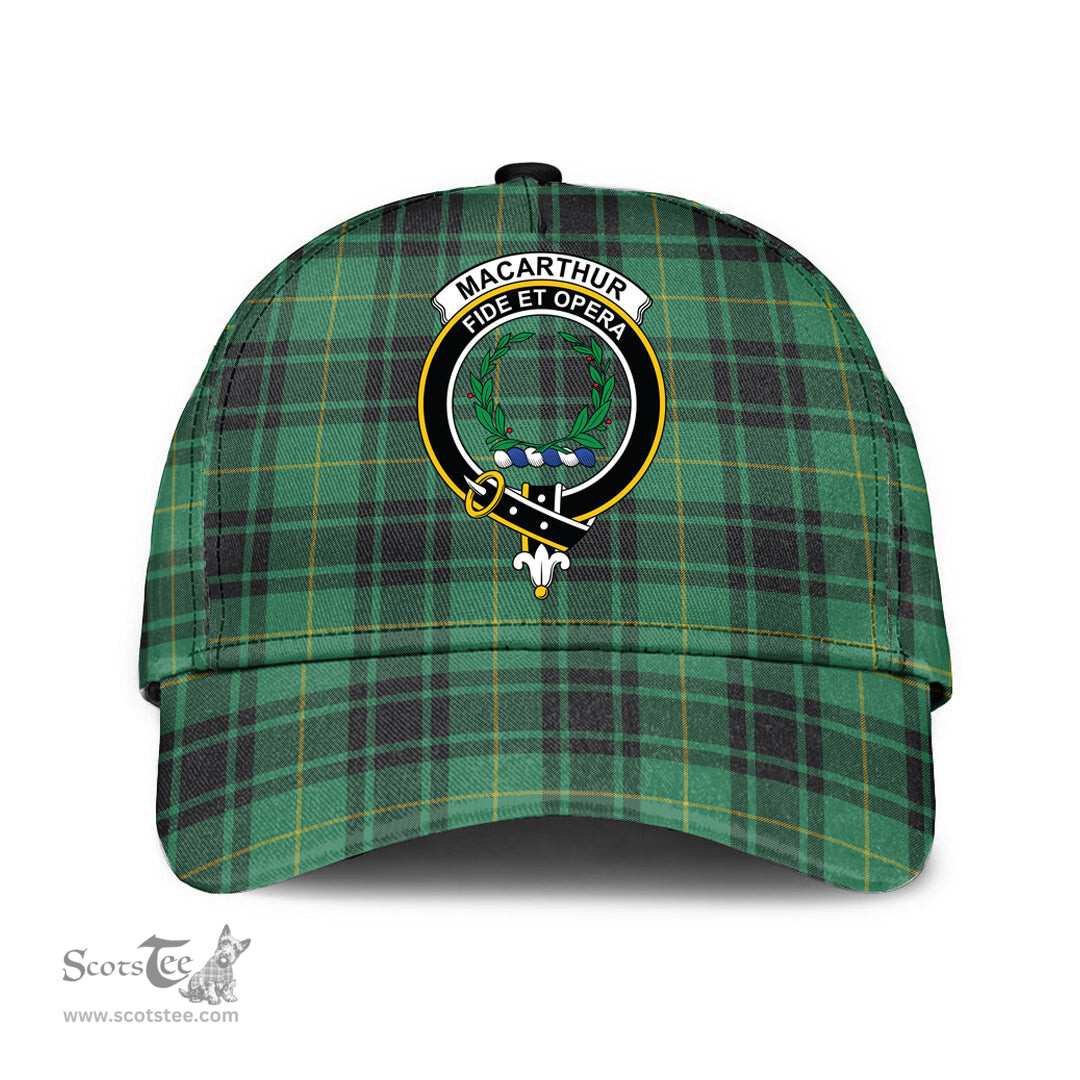 Scottish MacArthur Ancient Clan Tartan Tartan Cap - Crest Classic Scottish Plaid Tartan Plaid
