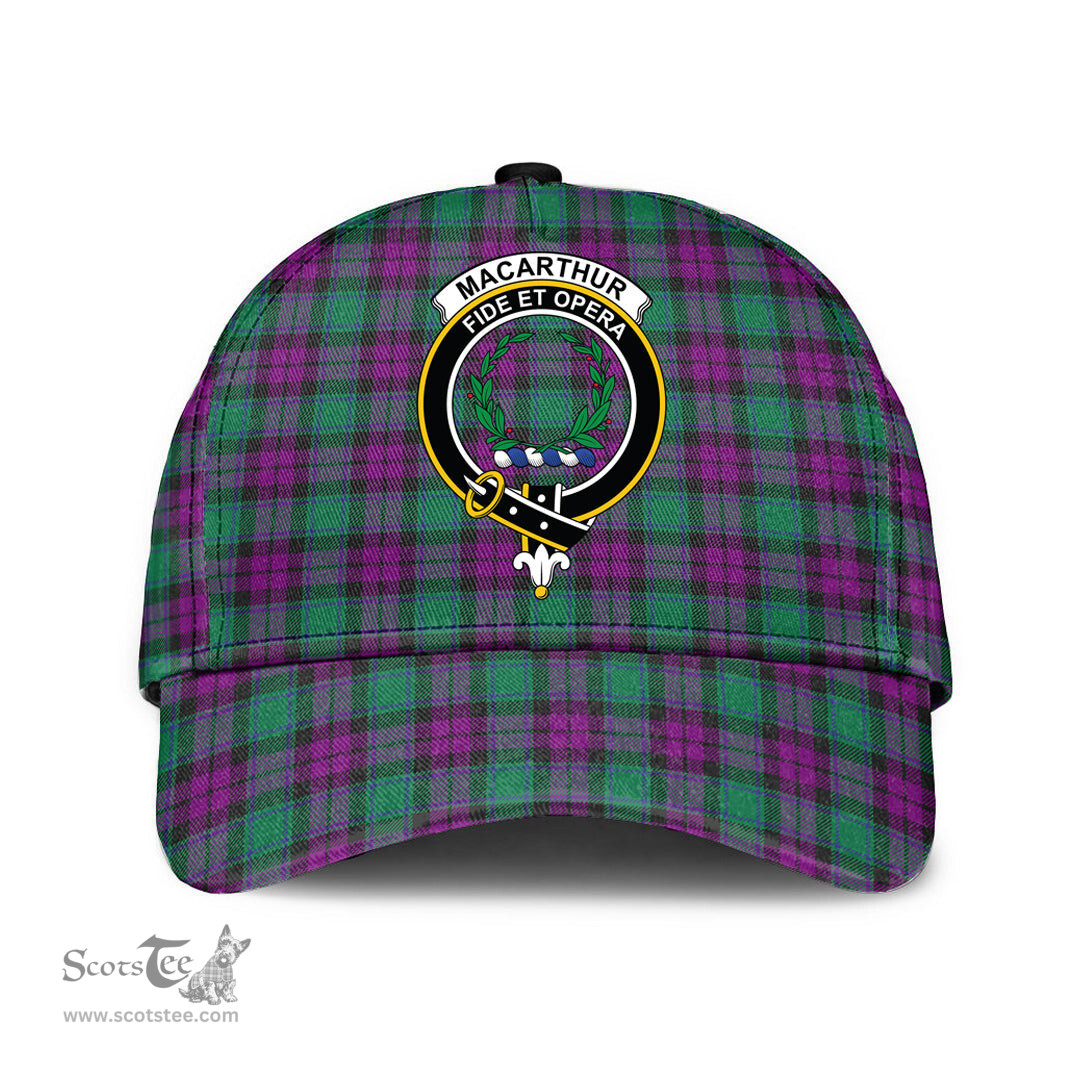 Scottish MacArthur Milton Clan Tartan Tartan Cap - Crest Classic Scottish Plaid Tartan Plaid