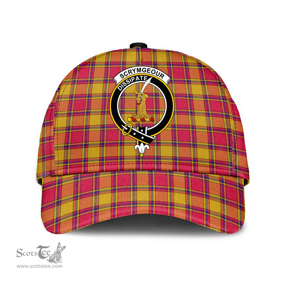 Scottish Scrymgeour Clan Tartan Tartan Cap - Crest Classic Scottish Plaid Tartan Plaid
