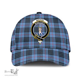 Scottish MacKay Blue Clan Tartan Tartan Cap - Crest Classic Scottish Plaid Tartan Plaid