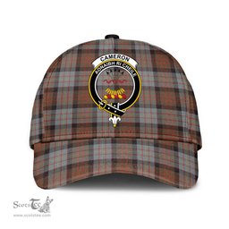 Scottish Cameron of Erracht Weathered Clan Tartan Tartan Cap - Crest Classic Scottish Plaid Tartan Plaid