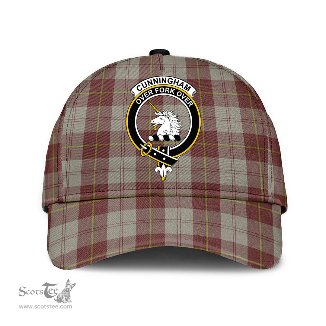 Scottish Cunningham Burgundy Dancers Clan Tartan Tartan Cap - Crest Classic Scottish Plaid Tartan Plaid