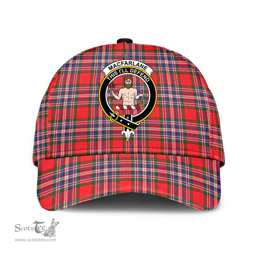 Scottish MacFarlane Modern Clan Tartan Tartan Cap - Crest Classic Scottish Plaid Tartan Plaid