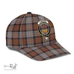 Scottish Cameron of Erracht Weathered Clan Tartan Tartan Cap - Crest Classic Scottish Plaid Tartan Plaid