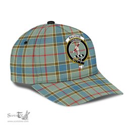 Scottish Balfour Blue Clan Tartan Tartan Cap - Crest Classic Scottish Plaid Tartan Plaid