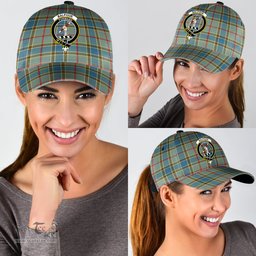 Scottish Balfour Blue Clan Tartan Tartan Cap - Crest Classic Scottish Plaid Tartan Plaid