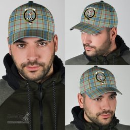 Scottish Balfour Blue Clan Tartan Tartan Cap - Crest Classic Scottish Plaid Tartan Plaid