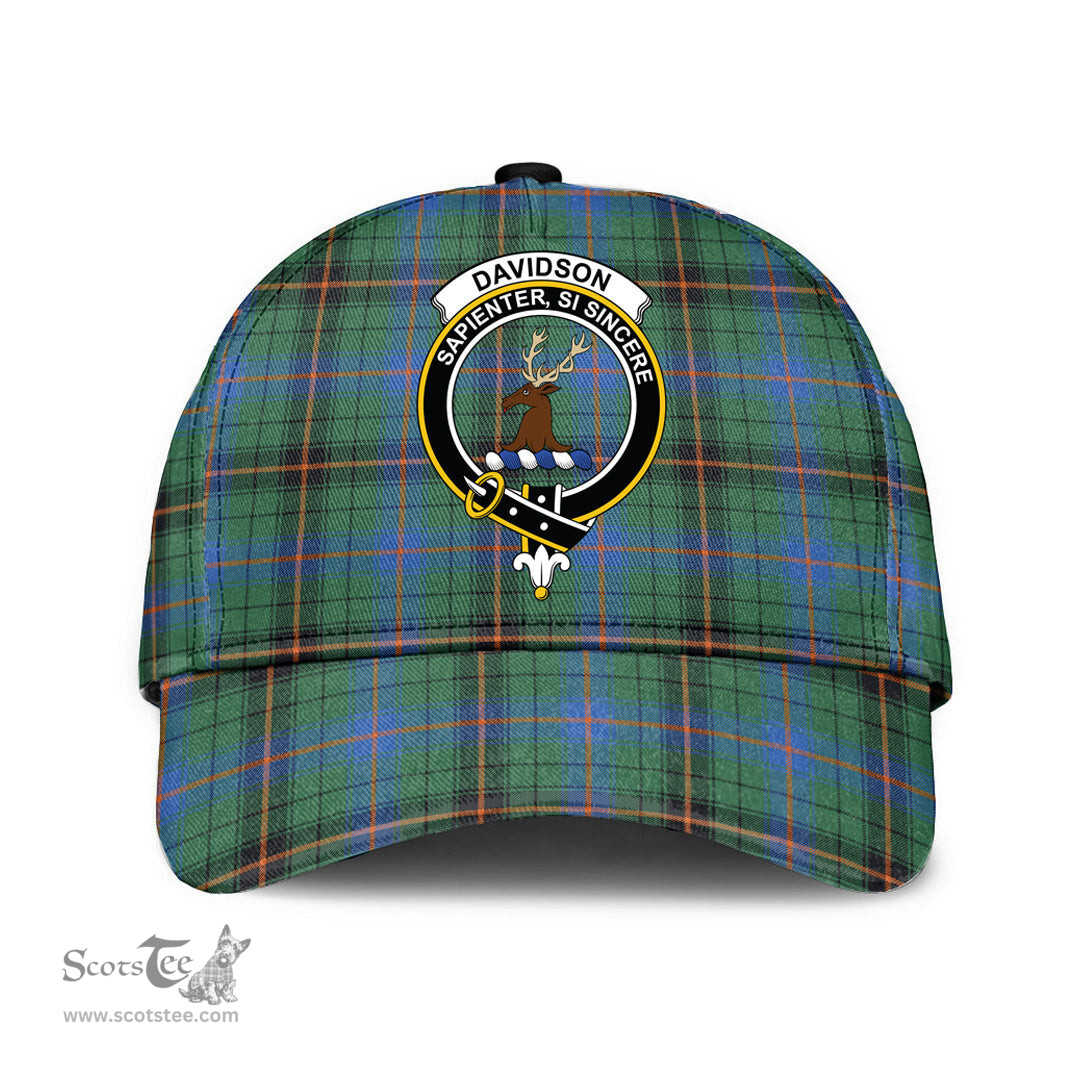 Scottish Davidson Ancient Clan Tartan Tartan Cap - Crest Classic Scottish Plaid Tartan Plaid