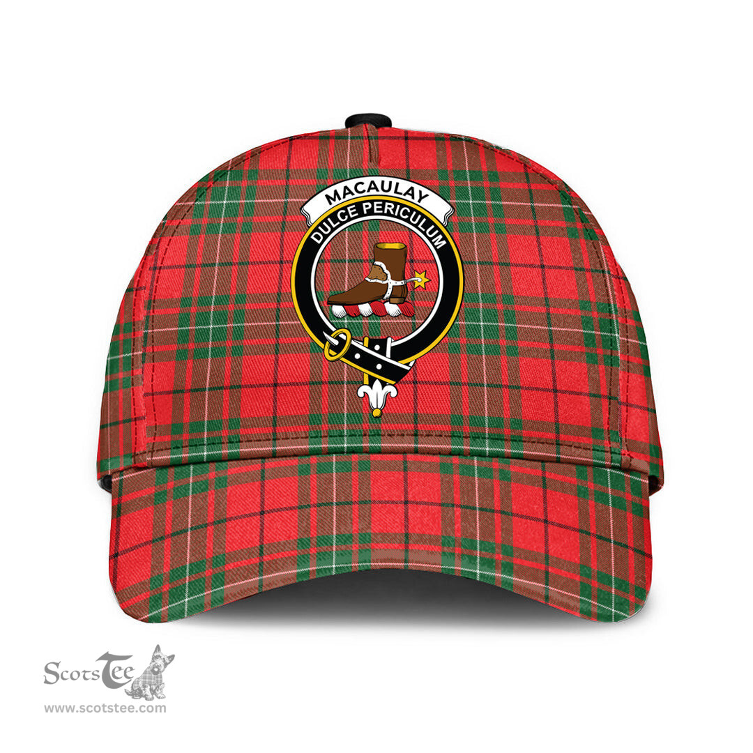 Scottish MacAulay Modern Clan Tartan Tartan Cap - Crest Classic Scottish Plaid Tartan Plaid