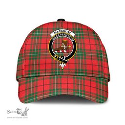 Scottish MacAulay Modern Clan Tartan Tartan Cap - Crest Classic Scottish Plaid Tartan Plaid