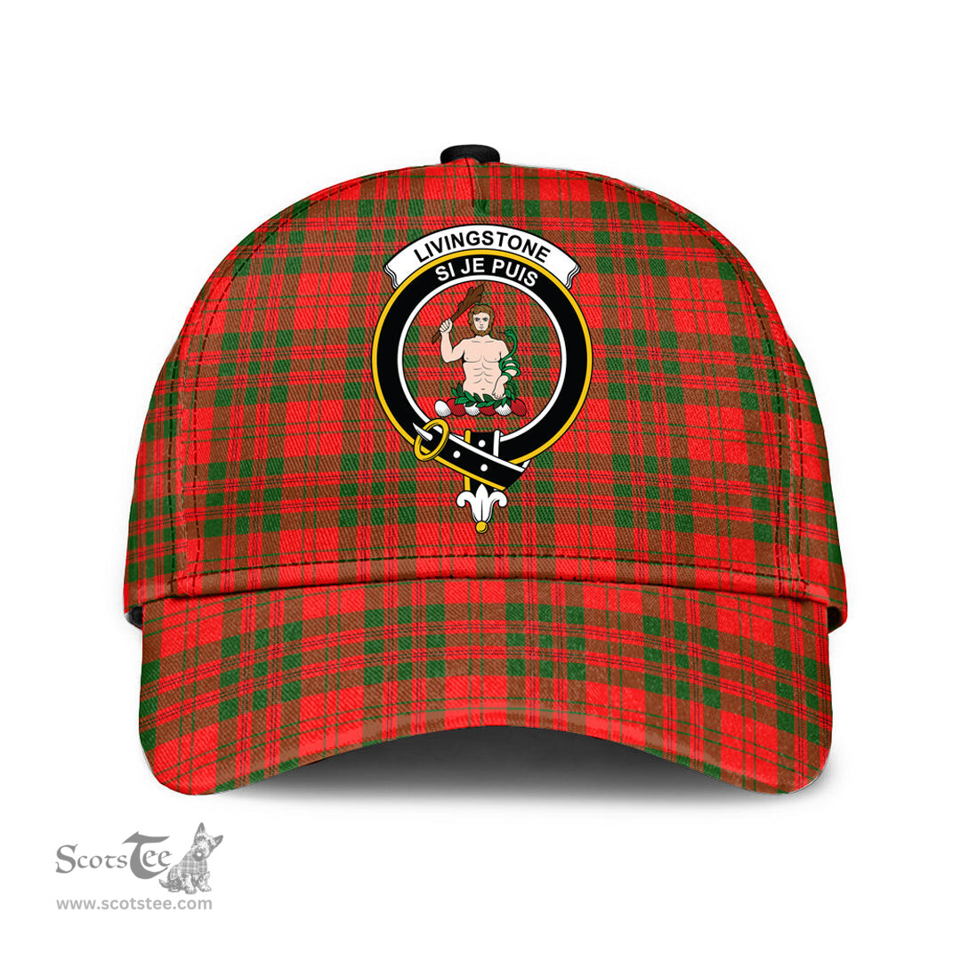 Scottish Livingstone Modern Clan Tartan Tartan Cap - Crest Classic Scottish Plaid Tartan Plaid