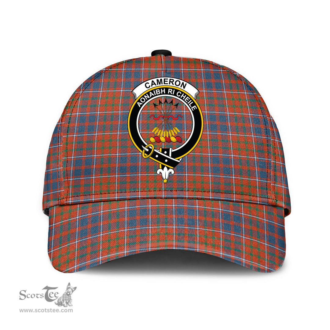 Scottish Cameron of Lochiel Ancient Clan Tartan Tartan Cap - Crest Classic Scottish Plaid Tartan Plaid