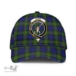 Scottish Gunn Modern Clan Tartan Tartan Cap - Crest Classic Scottish Plaid Tartan Plaid