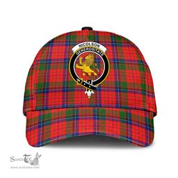 Scottish Nicolson Modern Clan Tartan Tartan Cap - Crest Classic Scottish Plaid Tartan Plaid