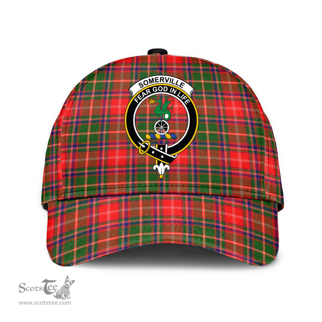 Scottish Somerville Modern Clan Tartan Tartan Cap - Crest Classic Scottish Plaid Tartan Plaid