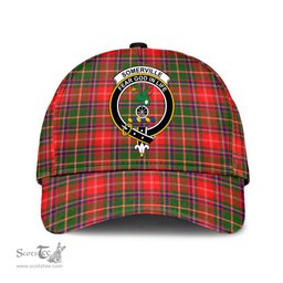 Scottish Somerville Modern Clan Tartan Tartan Cap - Crest Classic Scottish Plaid Tartan Plaid