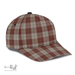Scottish Cunningham Burgundy Dancers Clan Tartan Tartan Cap - Classic Scottish Plaid Tartan Plaid
