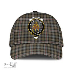 Scottish MacKenzie Weathered Clan Tartan Tartan Cap - Crest Classic Scottish Plaid Tartan Plaid