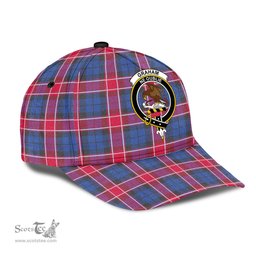Scottish Graham of Menteith Red Clan Tartan Tartan Cap - Crest Classic Scottish Plaid Tartan Plaid