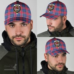 Scottish Graham of Menteith Red Clan Tartan Tartan Cap - Crest Classic Scottish Plaid Tartan Plaid
