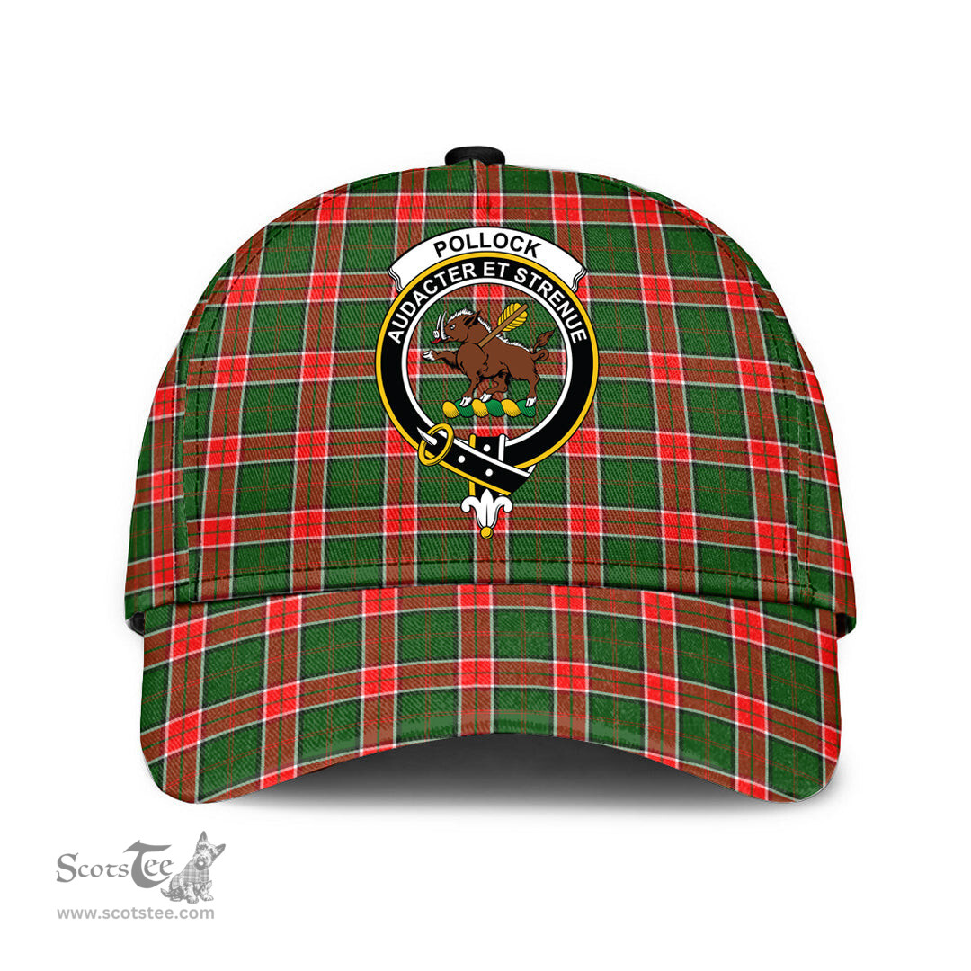 Scottish Pollock Modern Clan Tartan Tartan Cap - Crest Classic Scottish Plaid Tartan Plaid