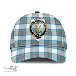 Scottish Stewart Muted Blue Clan Tartan Tartan Cap - Crest Classic Scottish Plaid Tartan Plaid