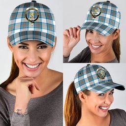 Scottish Stewart Muted Blue Clan Tartan Tartan Cap - Crest Classic Scottish Plaid Tartan Plaid