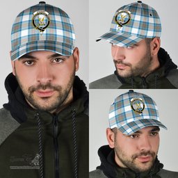 Scottish Stewart Muted Blue Clan Tartan Tartan Cap - Crest Classic Scottish Plaid Tartan Plaid