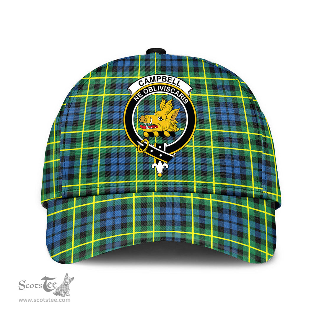 Scottish Campbell of Breadalbane Ancient Clan Tartan Tartan Cap - Crest Classic Scottish Plaid Tartan Plaid