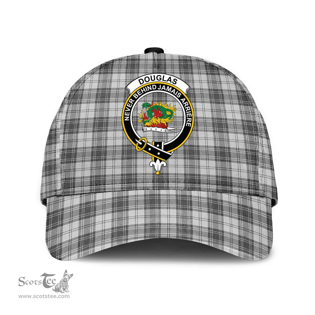 Scottish Douglas Grey Modern Clan Tartan Tartan Cap - Crest Classic Scottish Plaid Tartan Plaid