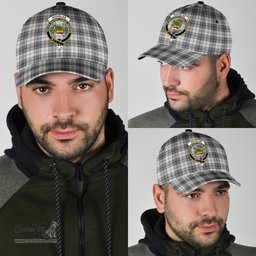 Scottish Douglas Grey Modern Clan Tartan Tartan Cap - Crest Classic Scottish Plaid Tartan Plaid