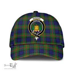 Scottish Dundas Modern 02 Clan Tartan Tartan Cap - Crest Classic Scottish Plaid Tartan Plaid