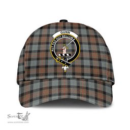 Scottish Gunn Weathered Clan Tartan Tartan Cap - Crest Classic Scottish Plaid Tartan Plaid