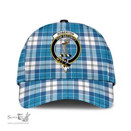 Scottish Roberton Clan Tartan Tartan Cap - Crest Classic Scottish Plaid Tartan Plaid