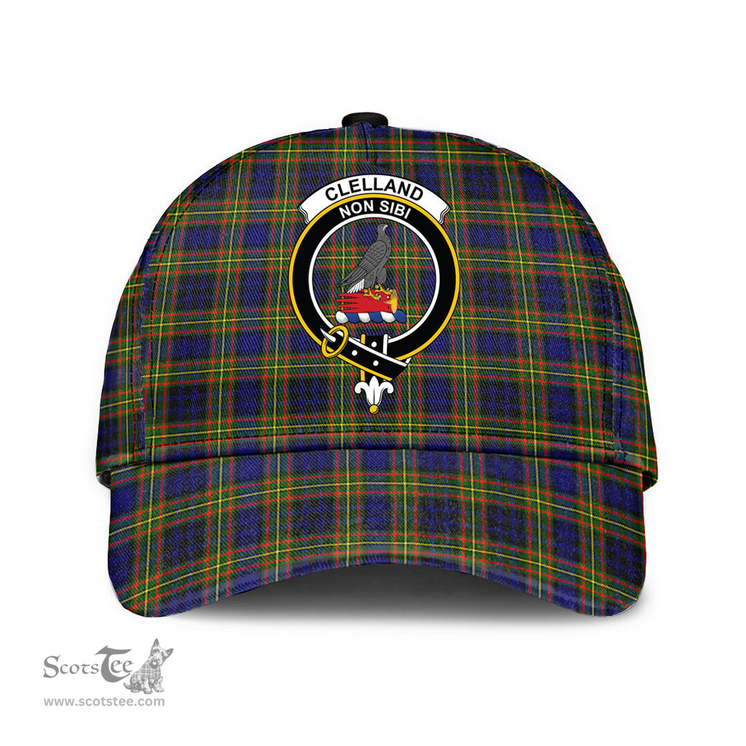 Scottish Clelland Modern Clan Tartan Tartan Cap - Crest Classic Scottish Plaid Tartan Plaid
