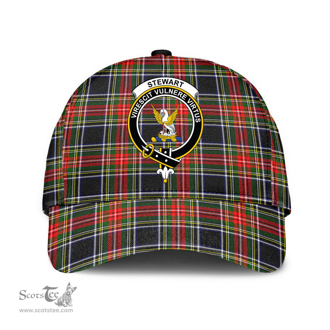 Scottish Stewart Black Clan Tartan Tartan Cap - Crest Classic Scottish Plaid Tartan Plaid