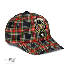 Scottish Stewart Black Clan Tartan Tartan Cap - Crest Classic Scottish Plaid Tartan Plaid