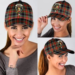 Scottish Stewart Black Clan Tartan Tartan Cap - Crest Classic Scottish Plaid Tartan Plaid
