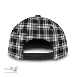 Scottish Menzies Black White Modern Clan Tartan Tartan Cap - Classic Scottish Plaid Tartan Plaid