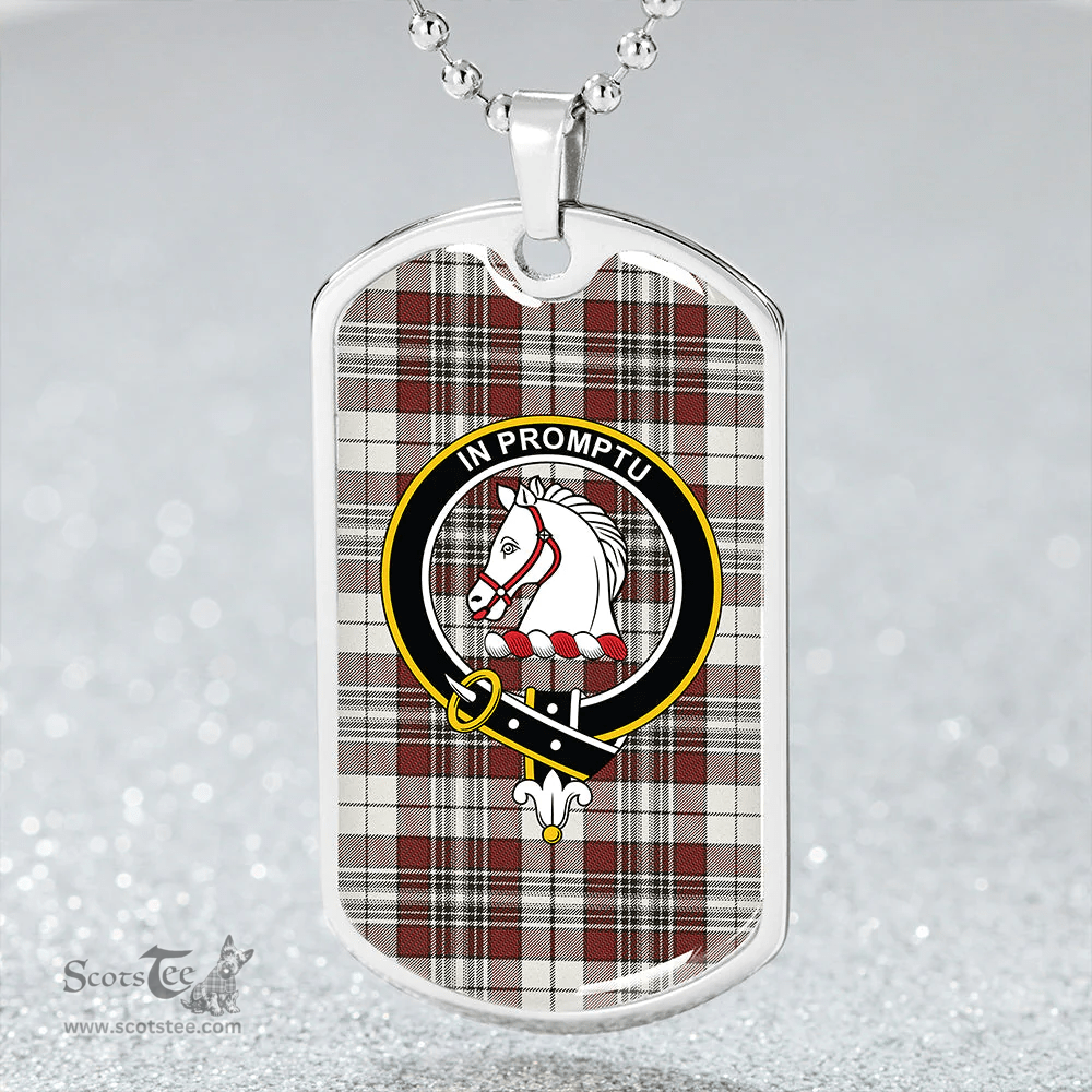 ScottishPlaid Dunbar Plaid Clan Tartan Dog Tag Necklace - Crest Classic Scottish Plaid Tartan Plaid