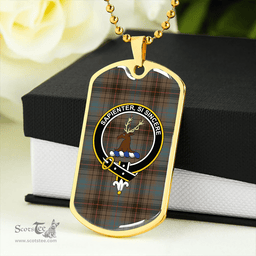 ScottishPlaid Davidson (Vestiarium Scoticum) Weathered Clan Tartan Dog Tag Necklace - Crest Classic Scottish Plaid Tartan Plaid