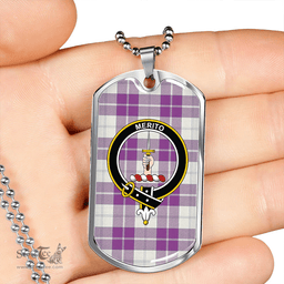 ScottishPlaid Dunlop Dress Ancient Clan Tartan Dog Tag Necklace - Crest Classic Scottish Plaid Tartan Plaid