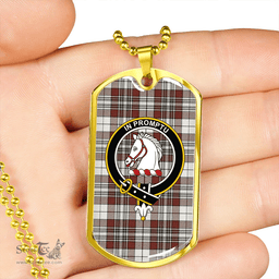 ScottishPlaid Dunbar Plaid Clan Tartan Dog Tag Necklace - Crest Classic Scottish Plaid Tartan Plaid