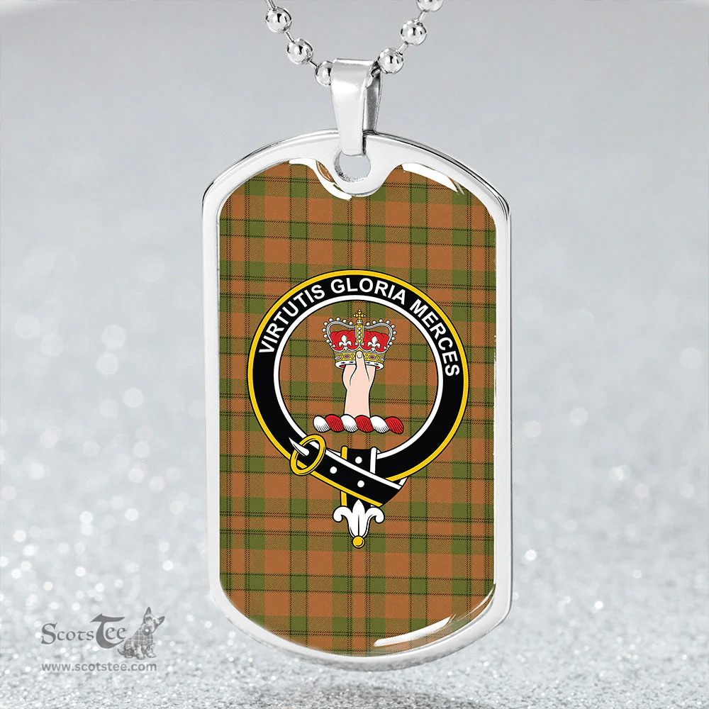 ScottishPlaid Donachie of Brockloch Hunting Modern Clan Tartan Dog Tag Necklace - Crest Classic Scottish Plaid Tartan Plaid