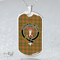 ScottishPlaid Donachie of Brockloch Hunting Modern Clan Tartan Dog Tag Necklace - Crest Classic Scottish Plaid Tartan Plaid
